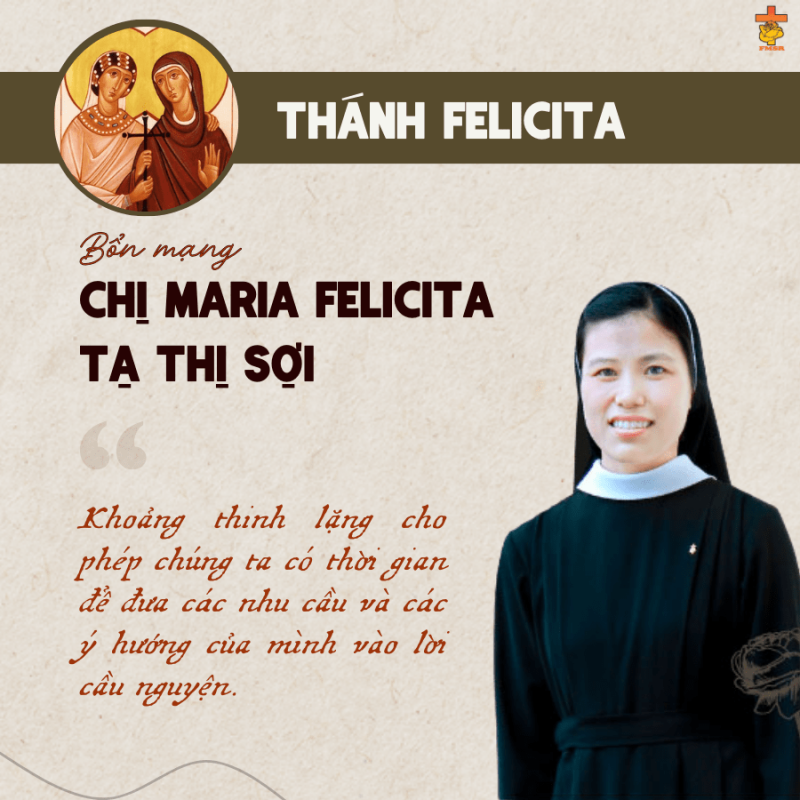 MỪNG BỔN MẠNG CHỊ MARIA FELICITA TẠ THỊ SỢI